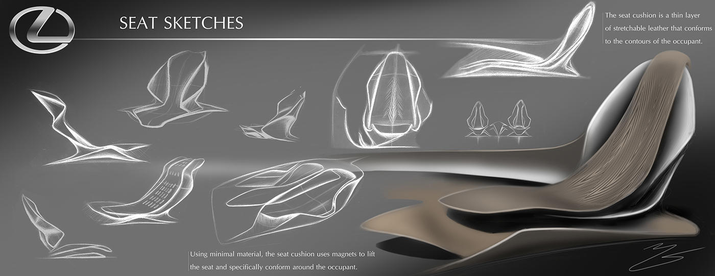 Automotive design industrial design  design sketching Clay Modeling Alias GM fca yacht Lexus