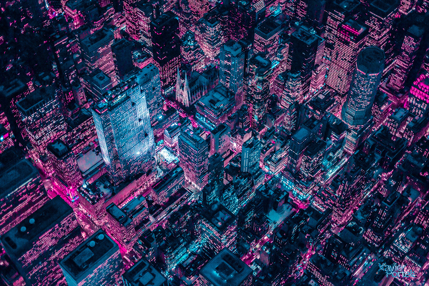 helicopter Aerial Manhattan timessquare newyork glow night Urban cityscape lights