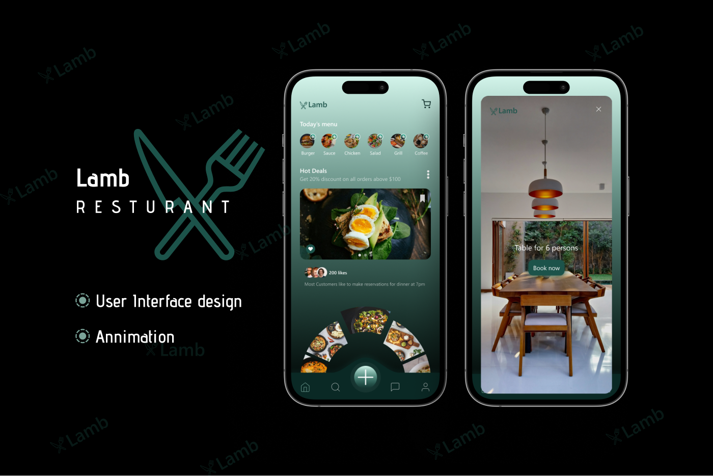 user interface app design UI/UX Mobile app ui design Figma user experience restaurant Food  animation 