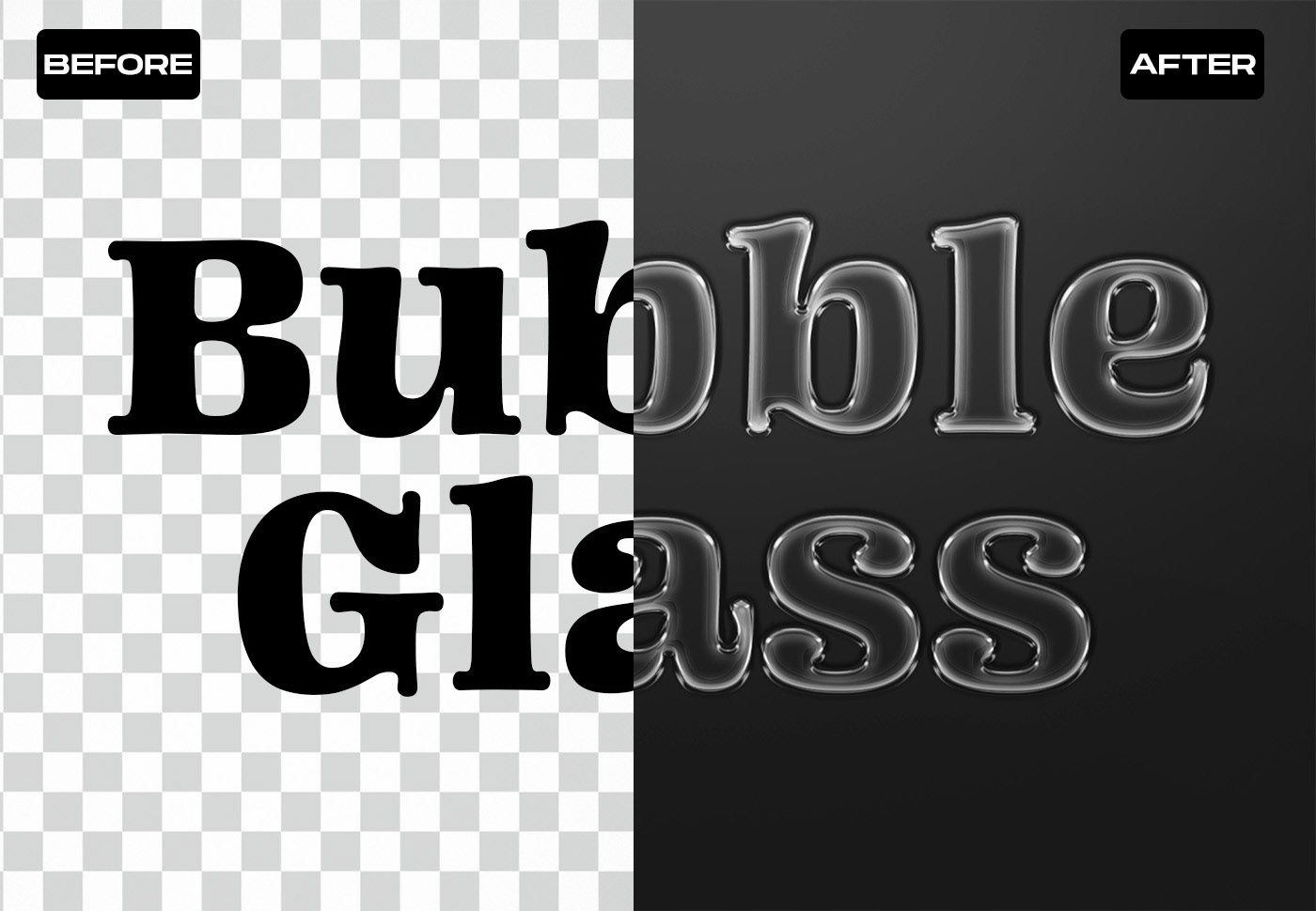 font effect glass bubble logo Mockup Mockup psd text design text effect text style assets