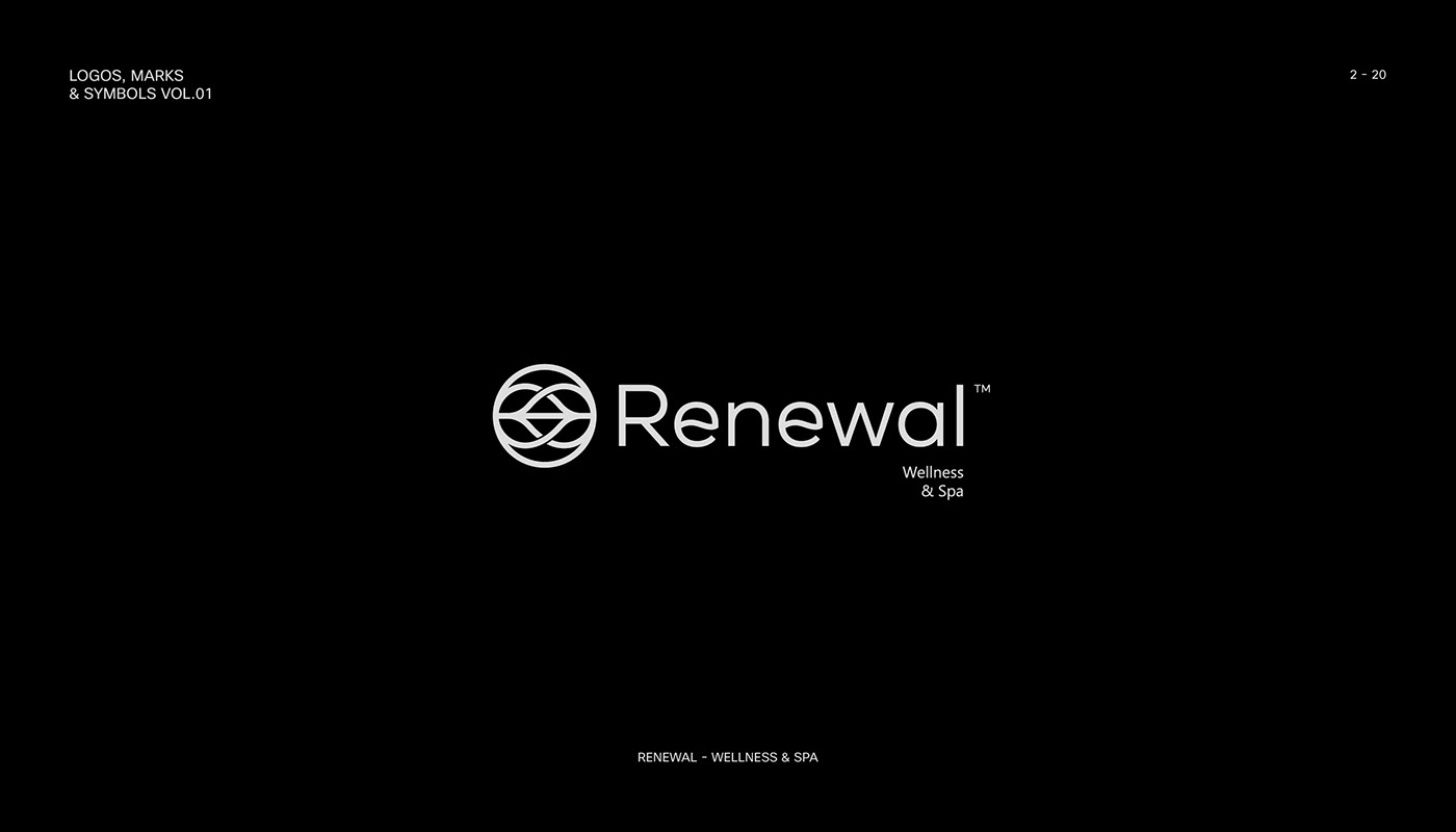 Renewal Wellness and spa logo design