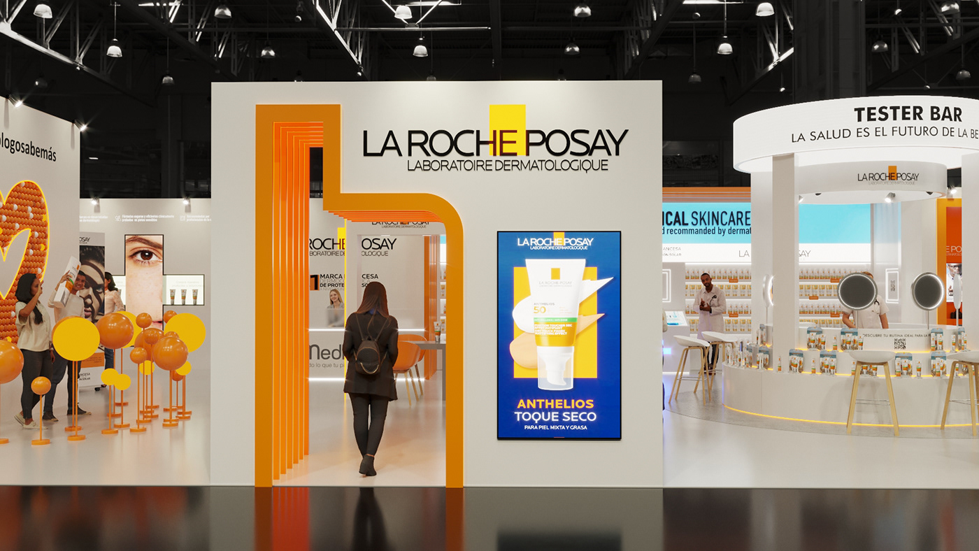 arquitectura La Roche-Posay design designer diseñador industrial centro comercial center showroom Showroom design La Roche Posay