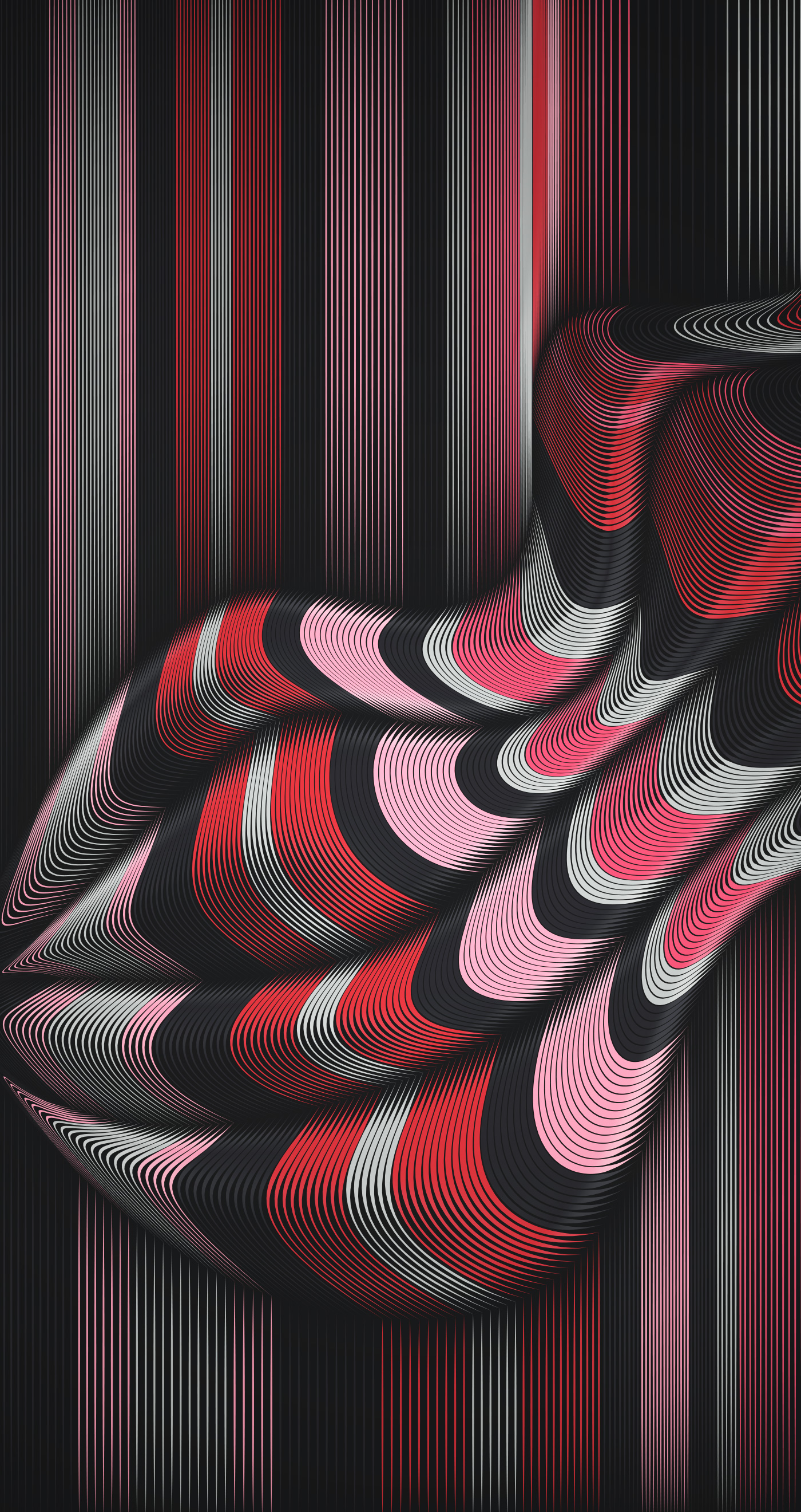 Adobe Portfolio abstract moire pattern lines color psychedelic stripes vector illusion