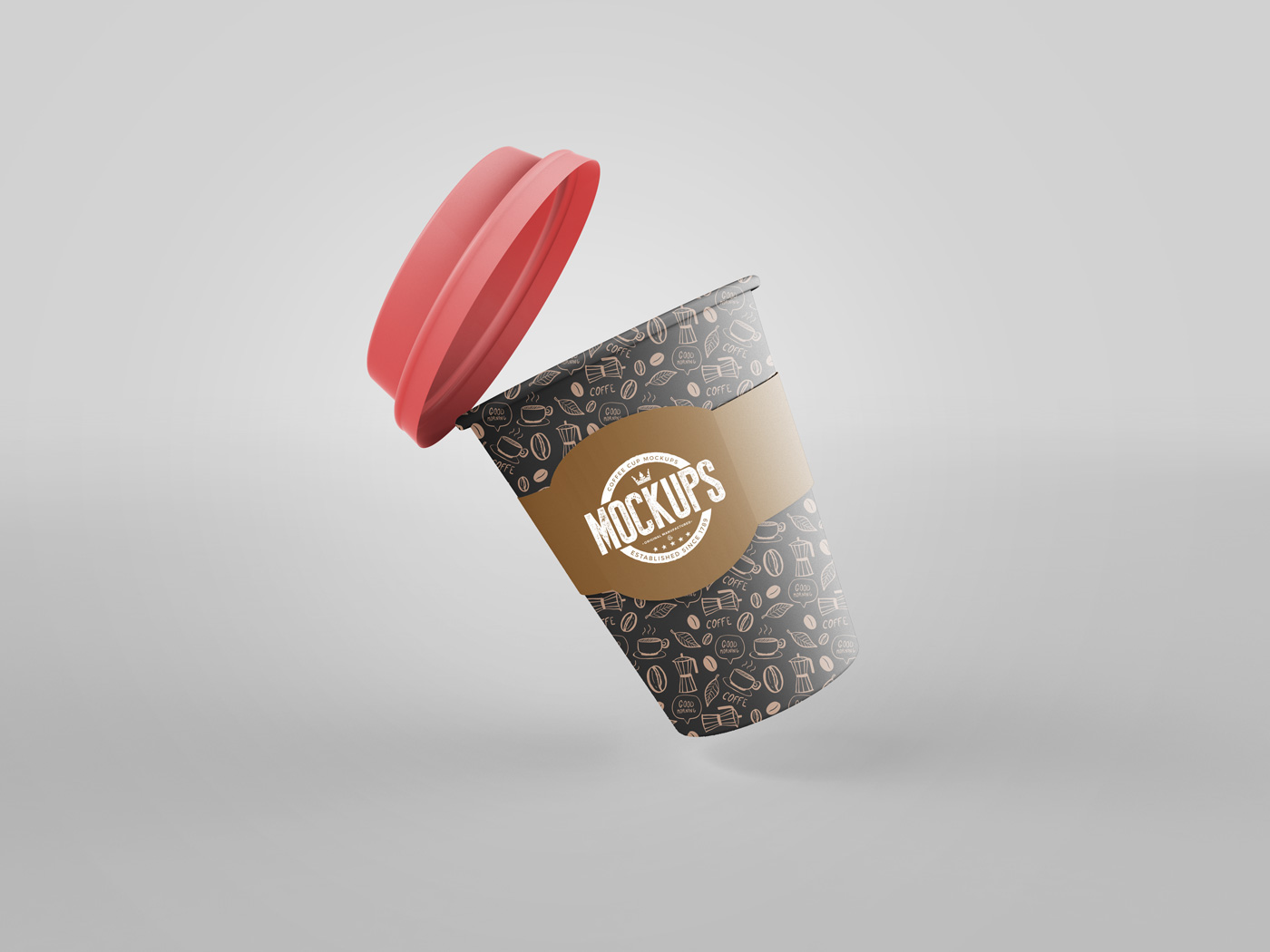mockups coffee cup cup Coffee Packaging showcase branding  logo 3D mock-ups