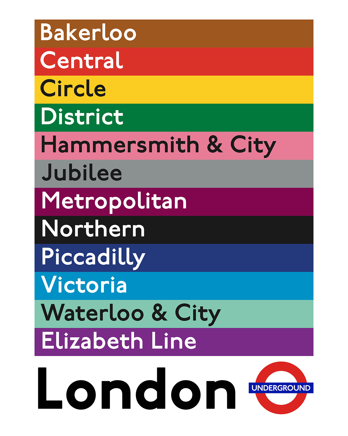 London london underground metro print print design  subway train tube typography   underground