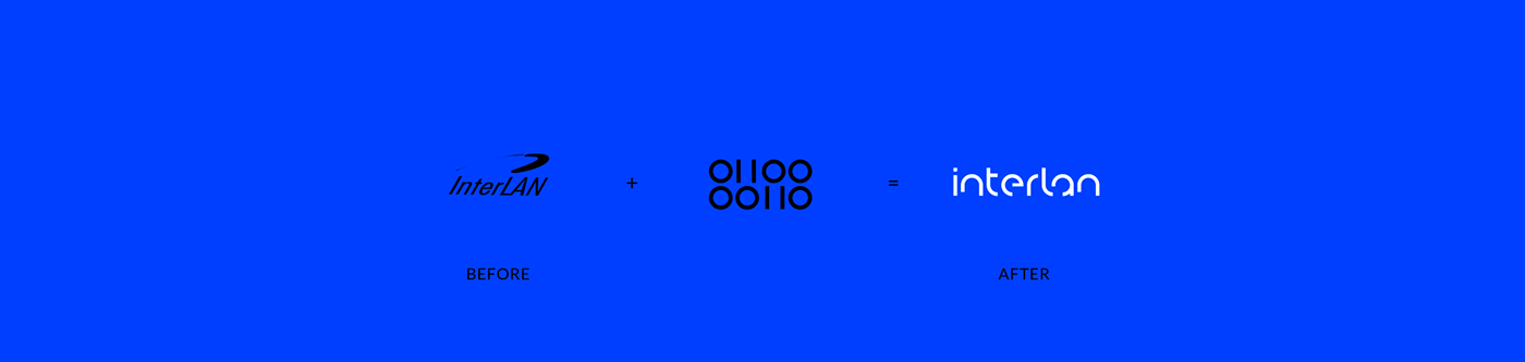 brand identity branding  informatic Interlan marca redesign blue tipographic