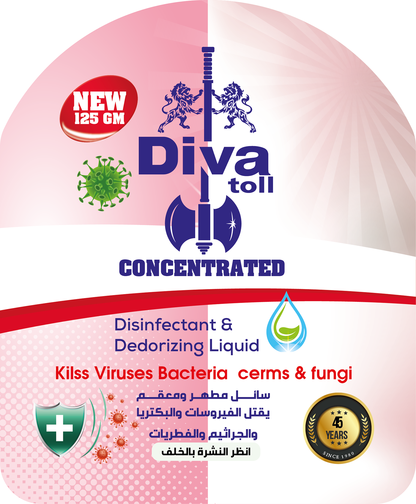 Bacteria care home Clean Product creative dedorizing liquid diva toll kills viruses Mockup