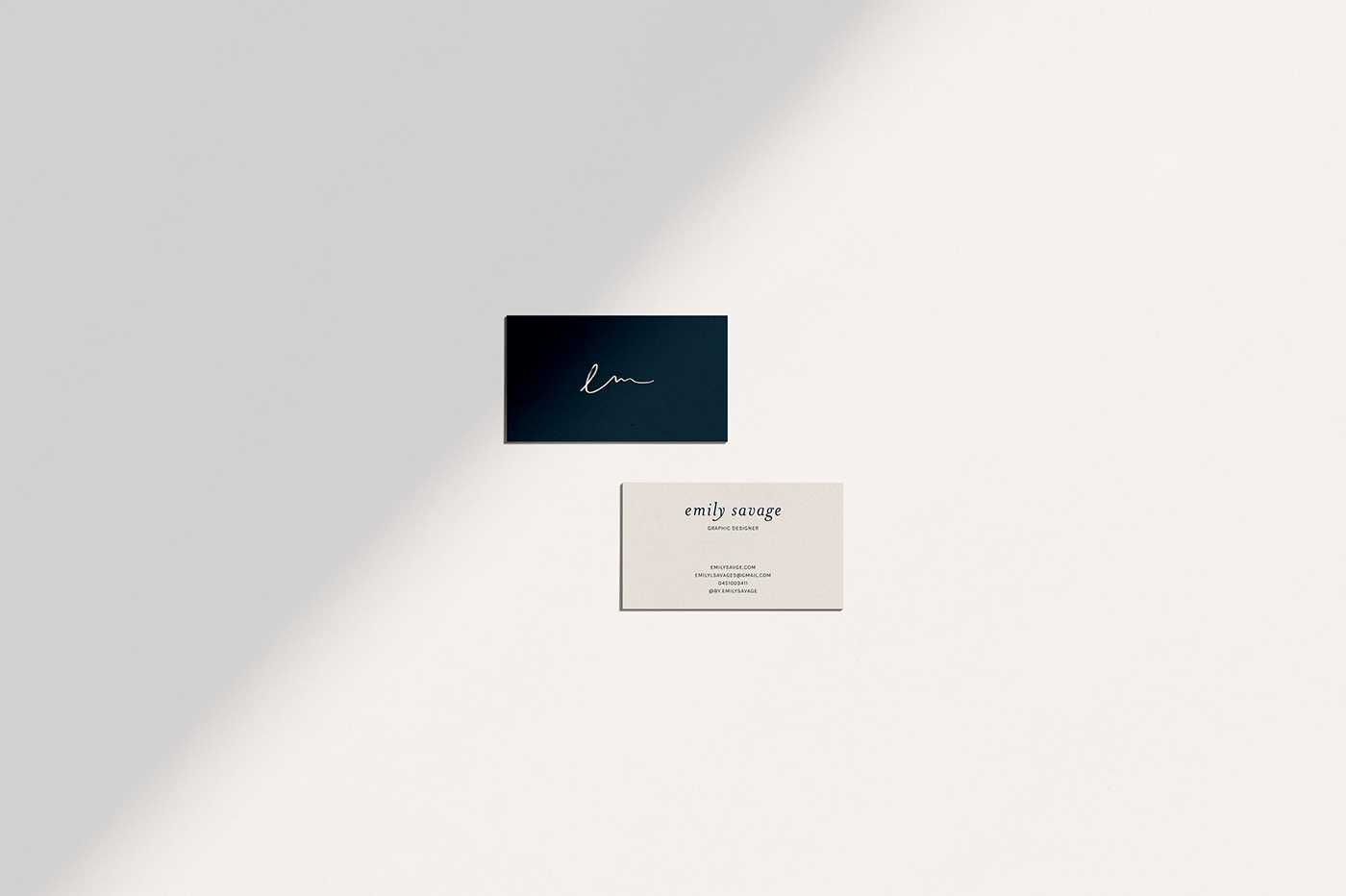 blue branding  business card Calligraphy   emily savage identity lettering personal branding Stationery visual identity