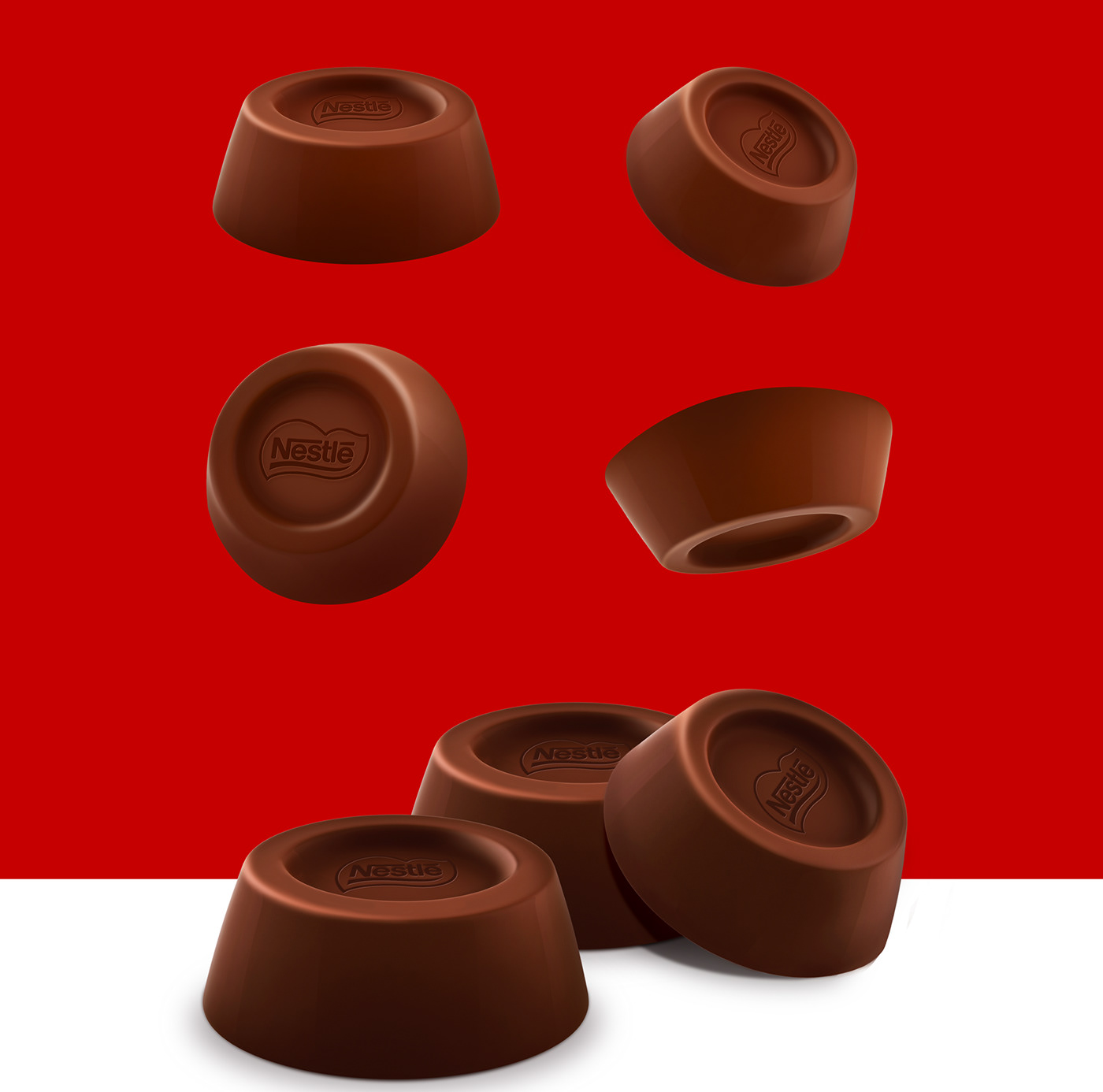 chocolate 3D Food  waterfall truffles nestle Bombones