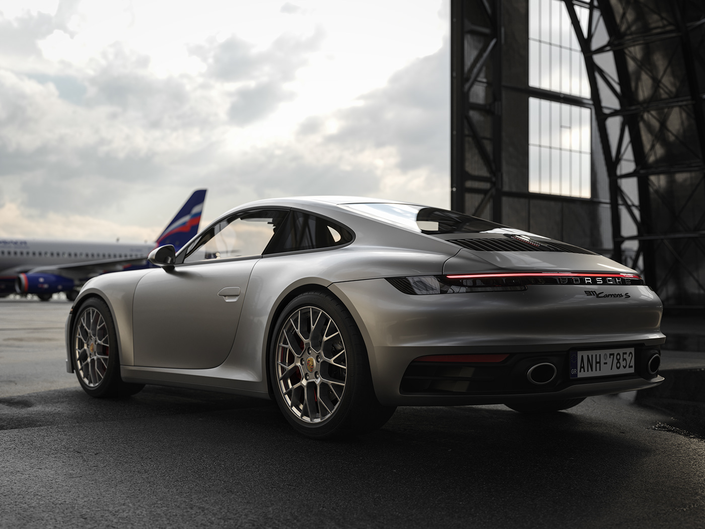3dmax corona renderer car Porsche carrera s  visualization 3D Vehicle photorealism automotive  