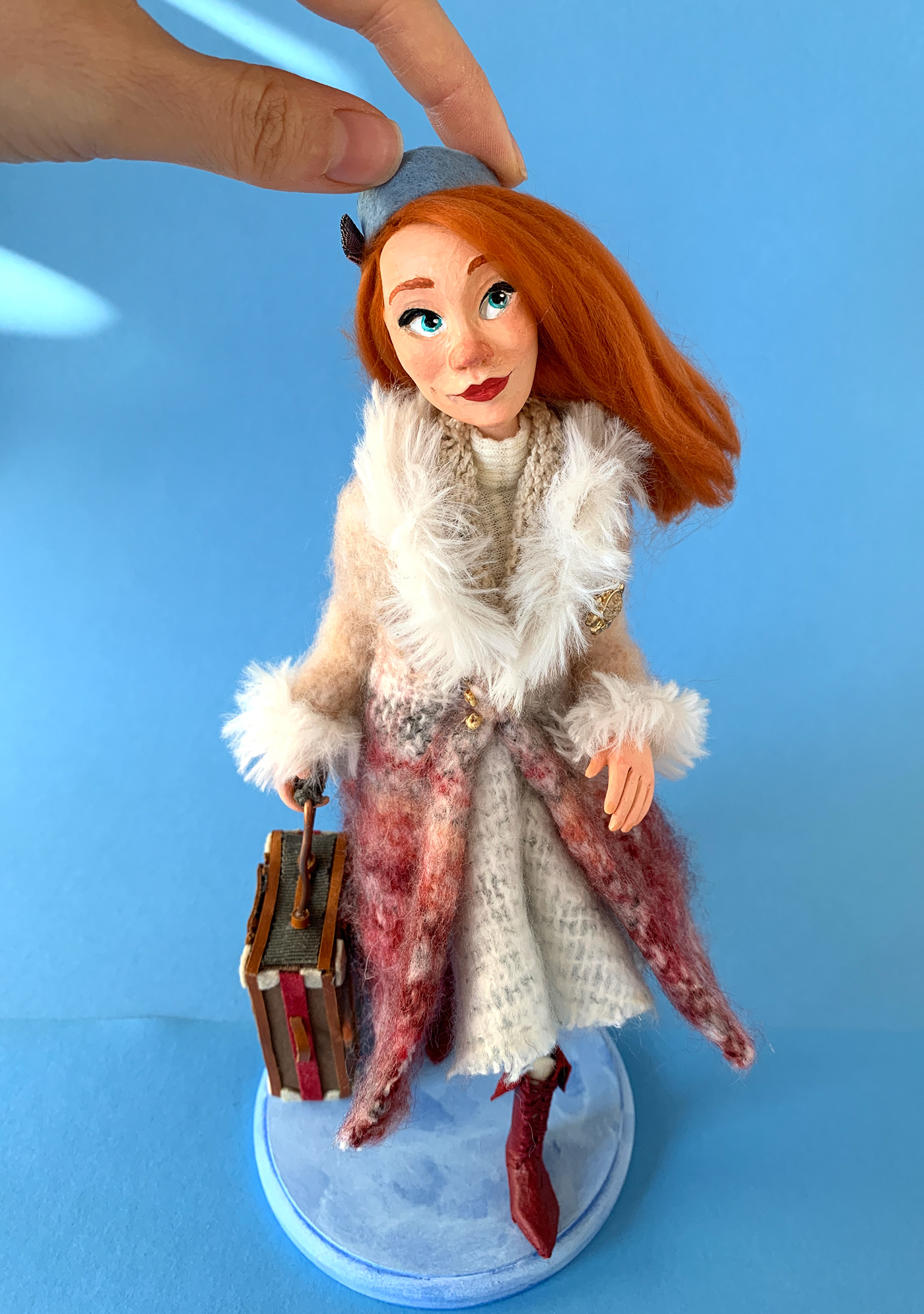 art doll Art Doll Sculpture Character design  collectibles figurine handmade handmade doll ooak art doll toy art winter themed