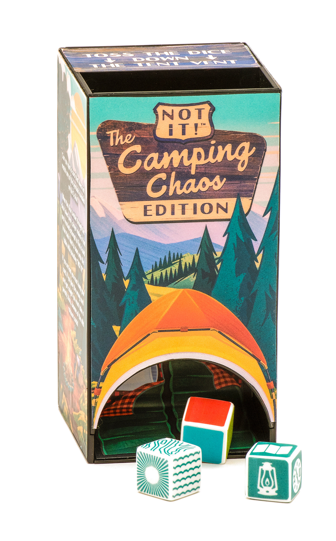 camping card children dice game Gaming ILLUSTRATION  kids National Park outdoors