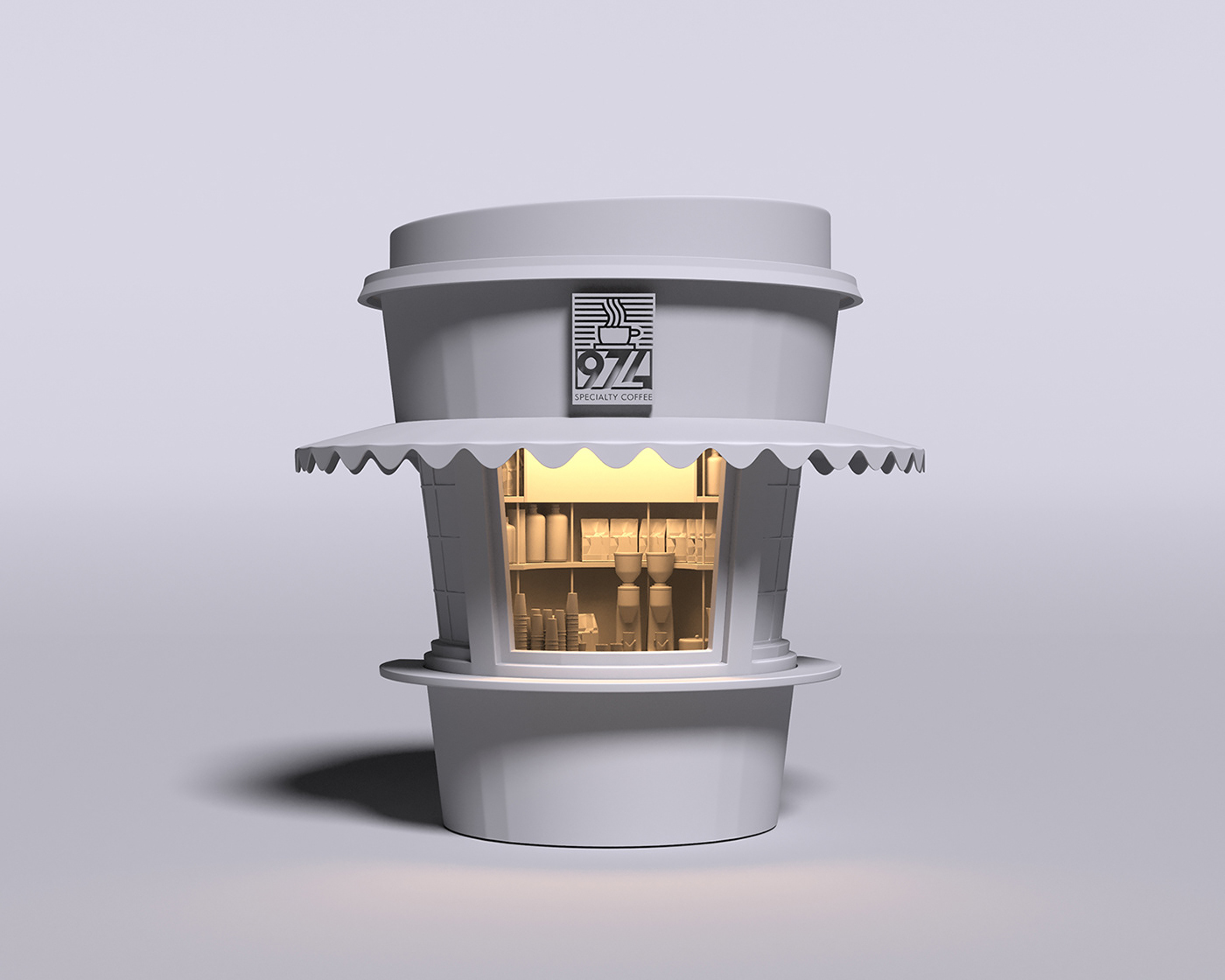 3D ArtDirection cinema4d Coffee graphic Keyvisual logo modelling poster CGI