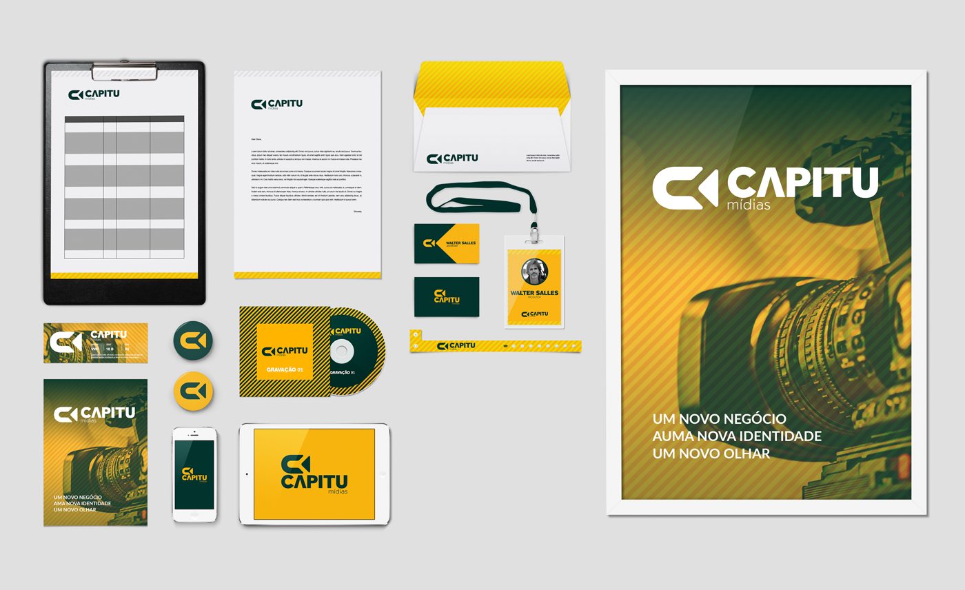 branding  experiencia de marca Logotipo grafico camera Filme produtora identidade visual capitu   midia