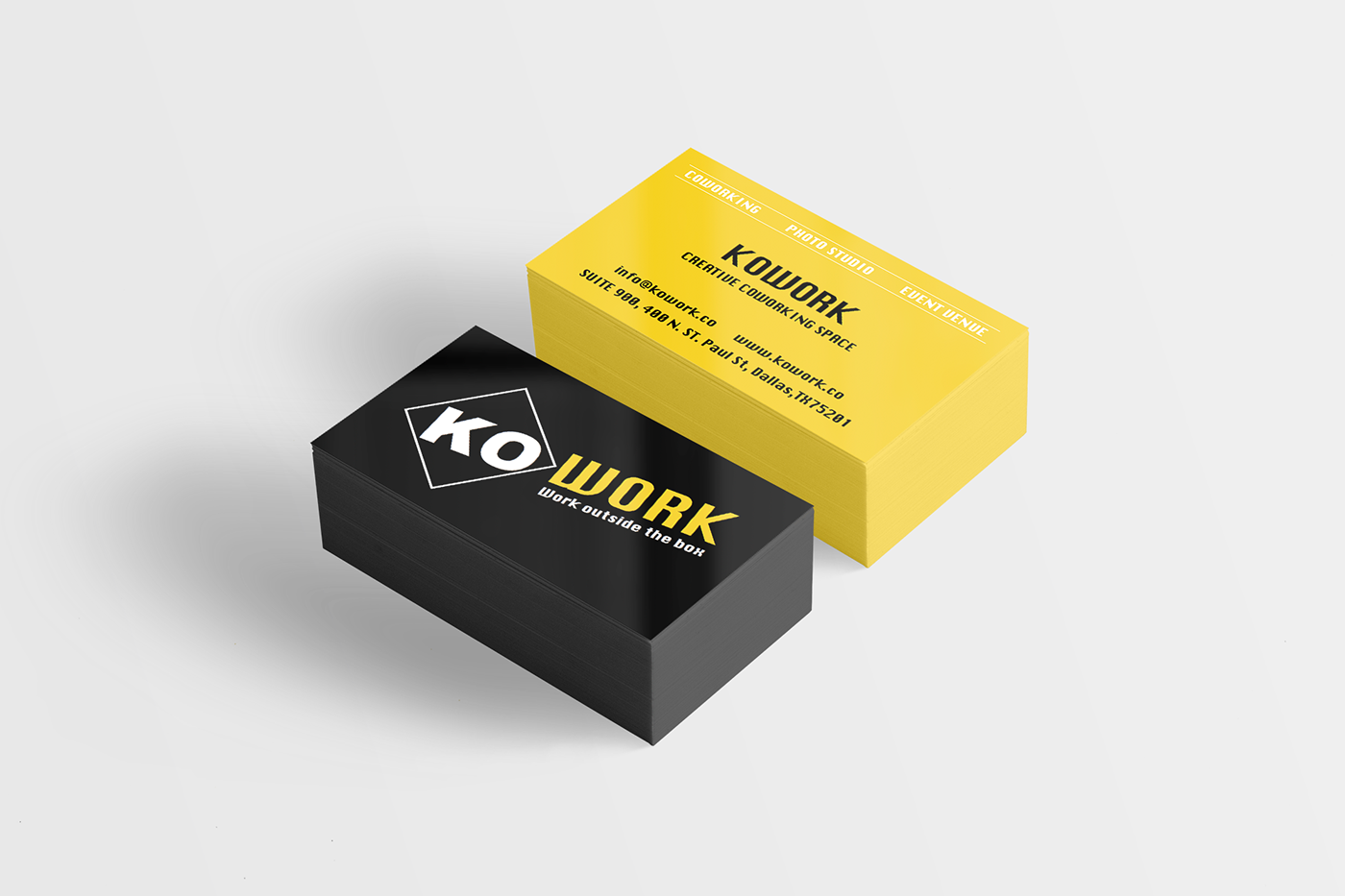 Website Design UI/UX web deisgn coworking branding  business card Mockup yellow black logo
