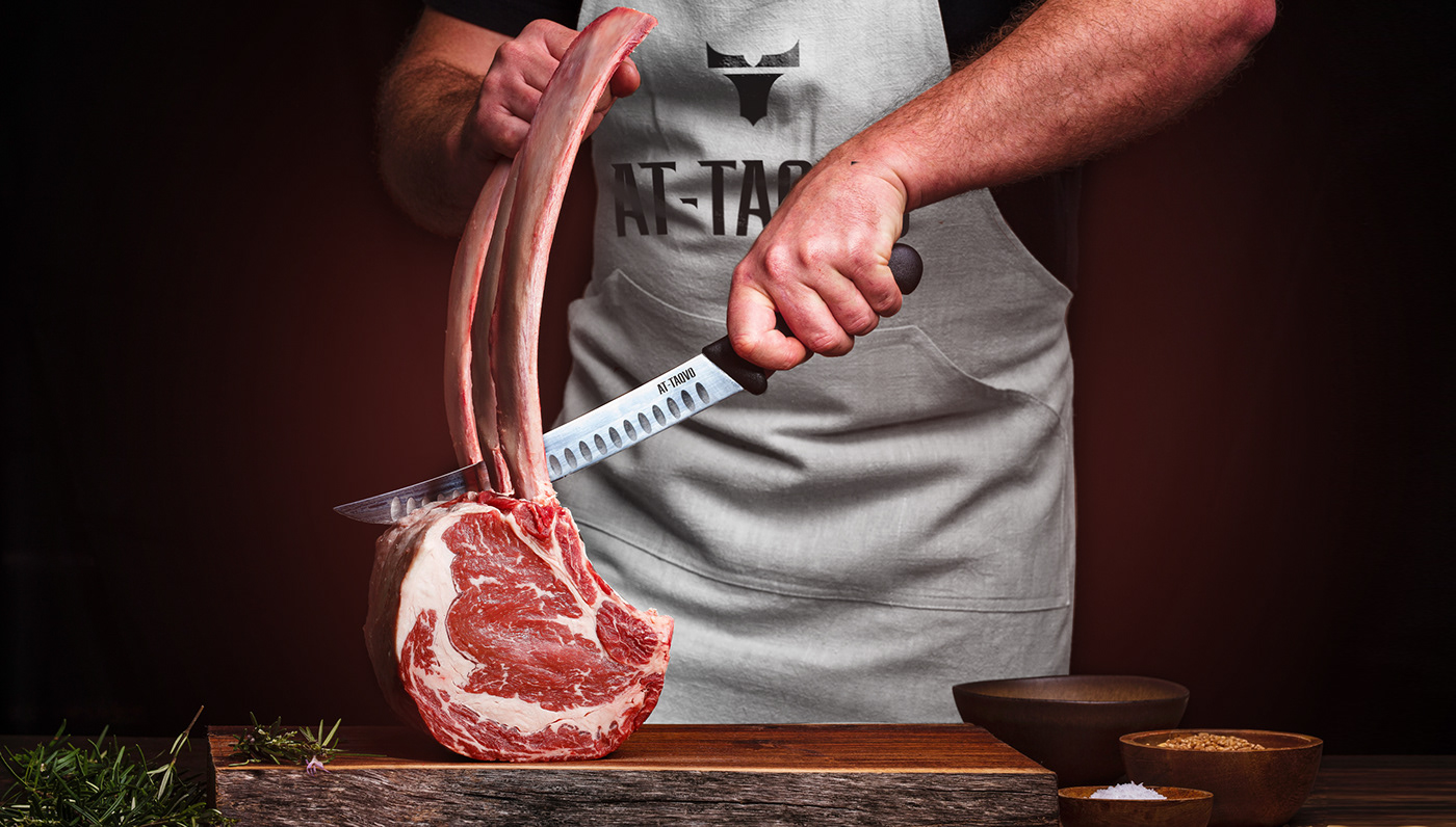 brand identity bull Food  Logo Design Logotype meat meat branding restaurant steak visual identity