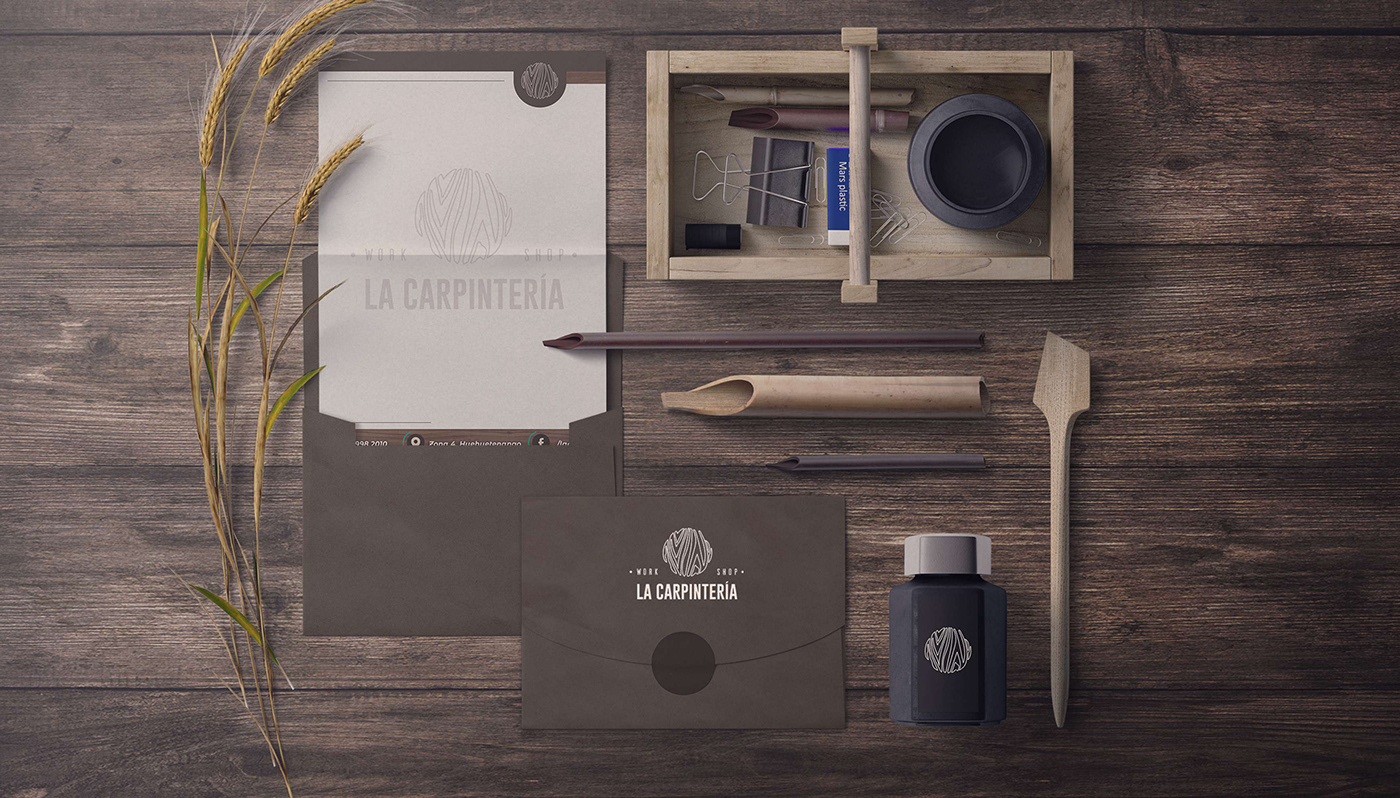 brandbook branding  carpinteria logo luxury madera marca Papeleria Tarjetas wood
