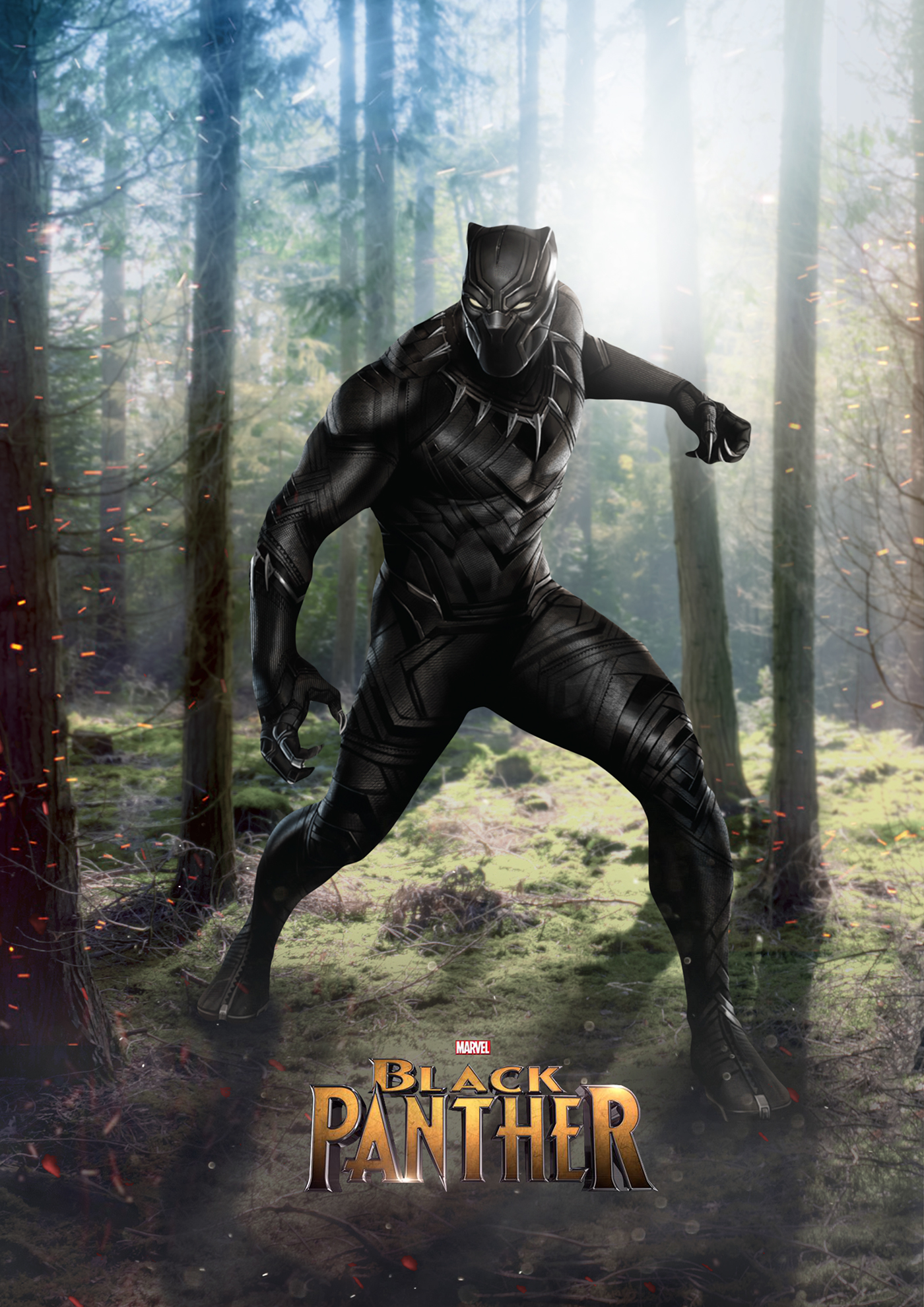 black panther movie poster concept on behance