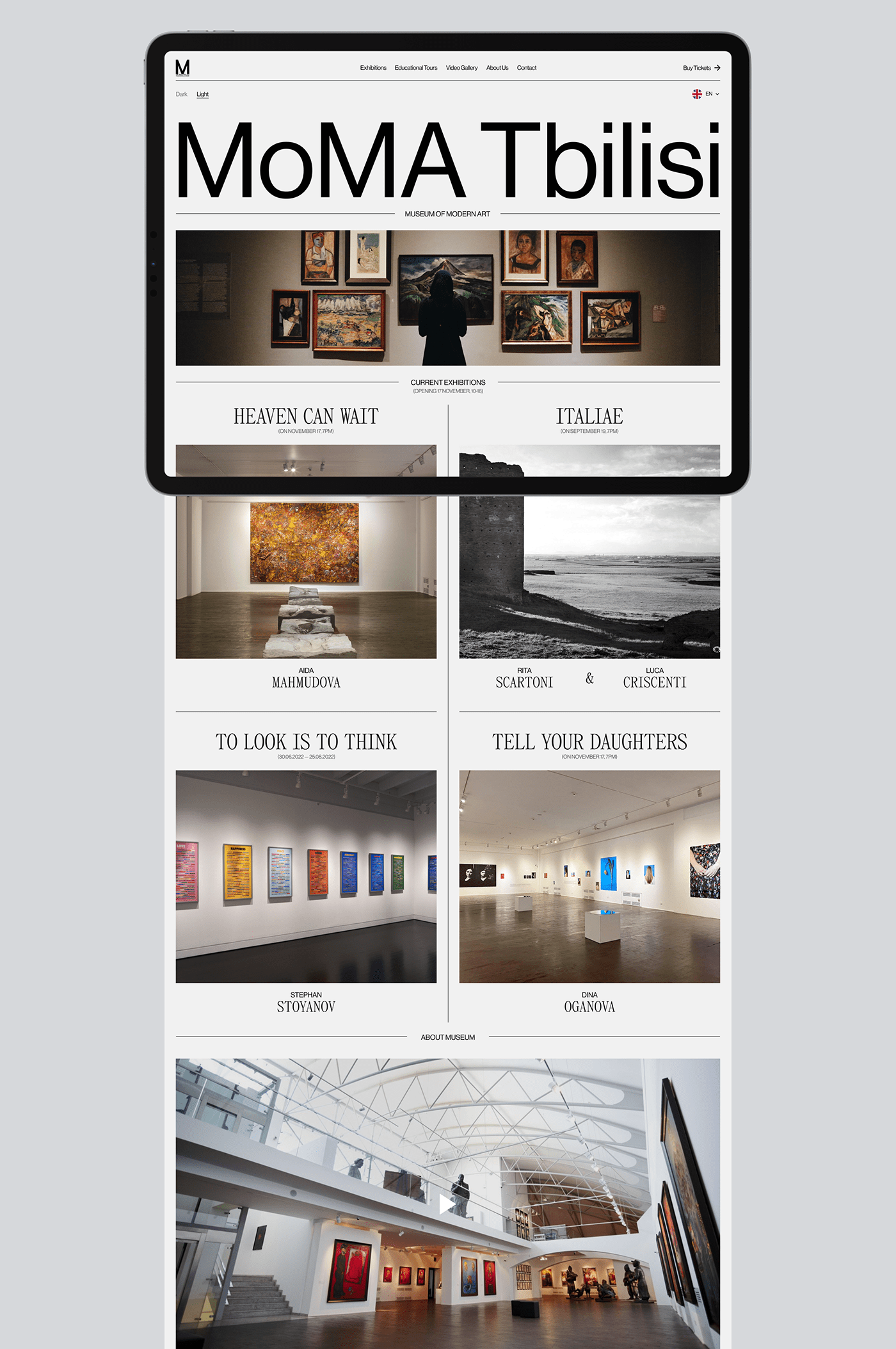 MoMA Tbilisi. Website Design & Visual Identity.