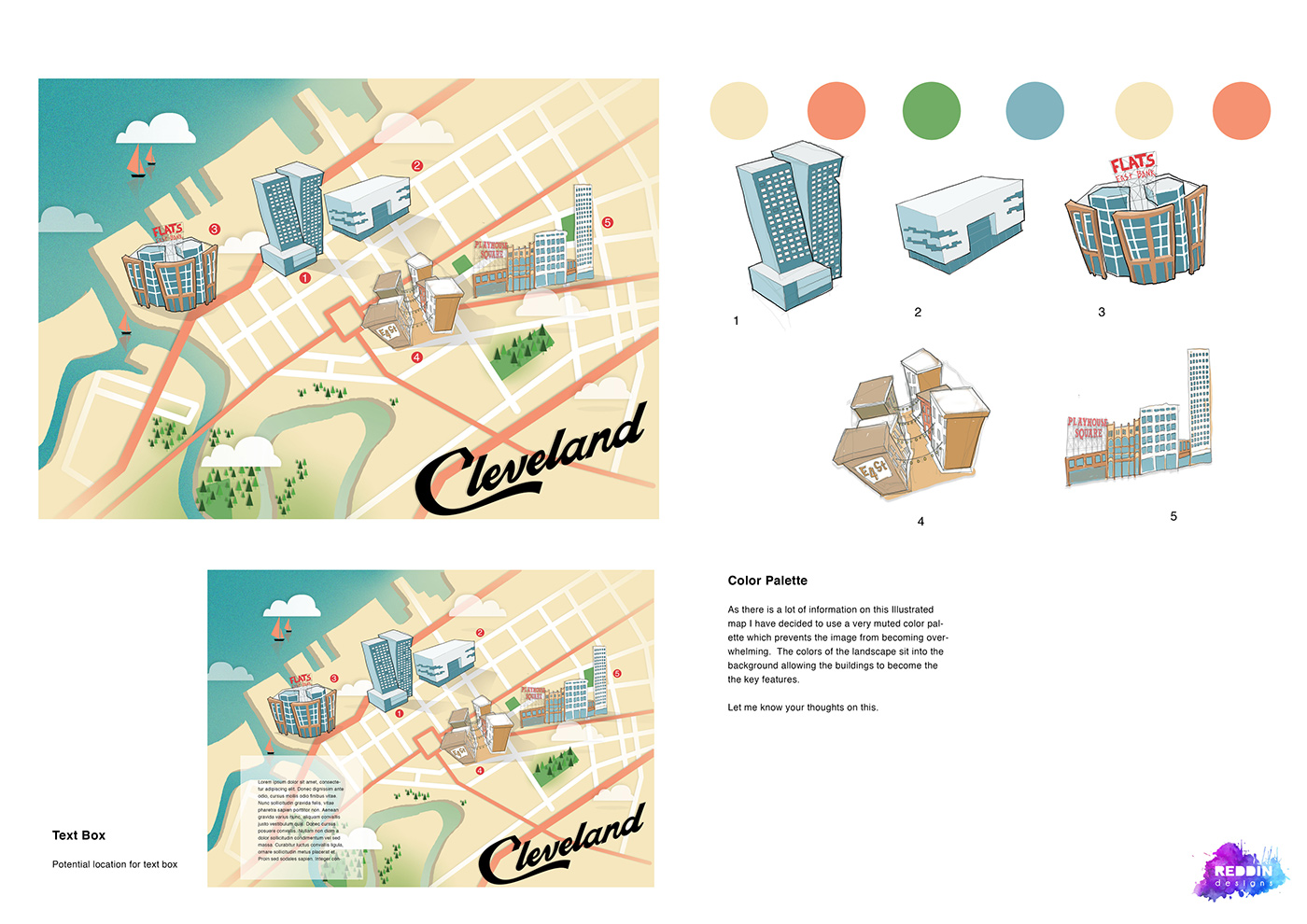 Cleveland map ILLUSTRATION  Magazine illustration editorial map map illustration vector cleveland illustration city illustration