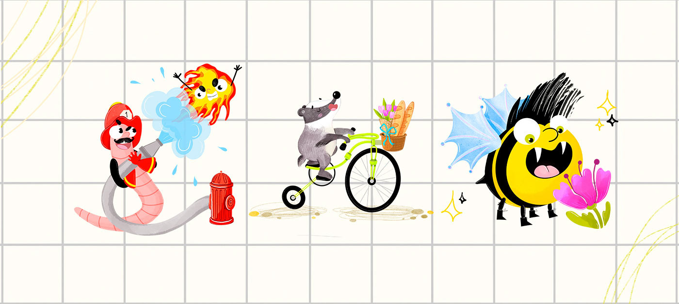 ILLUSTRATION  peachtober inktober Character design  Brand Design children illustration kidlit Mascot kids animals