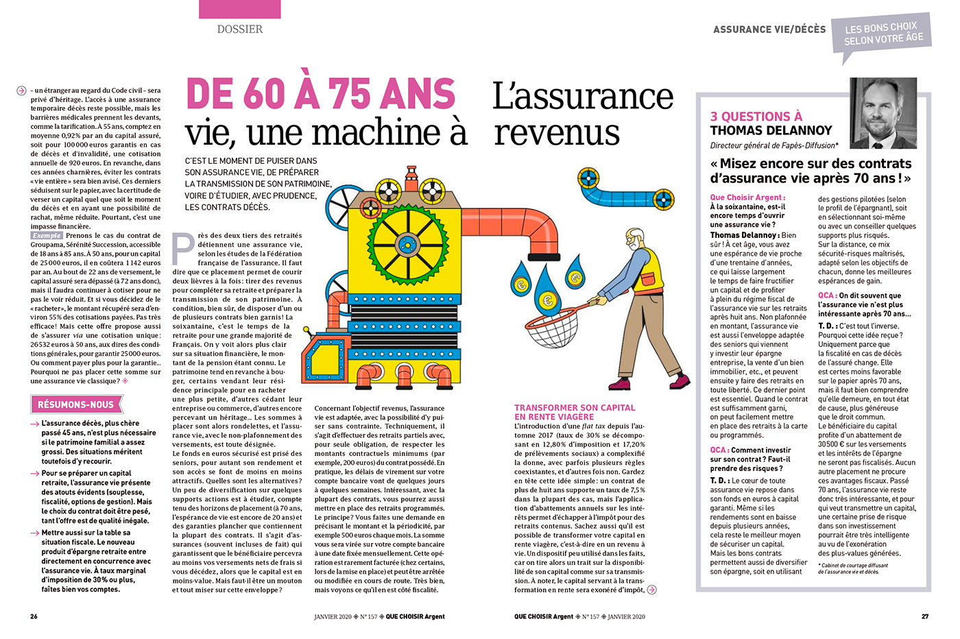 argent assurance business magazine Paris patrimoine Que Choisir retraite