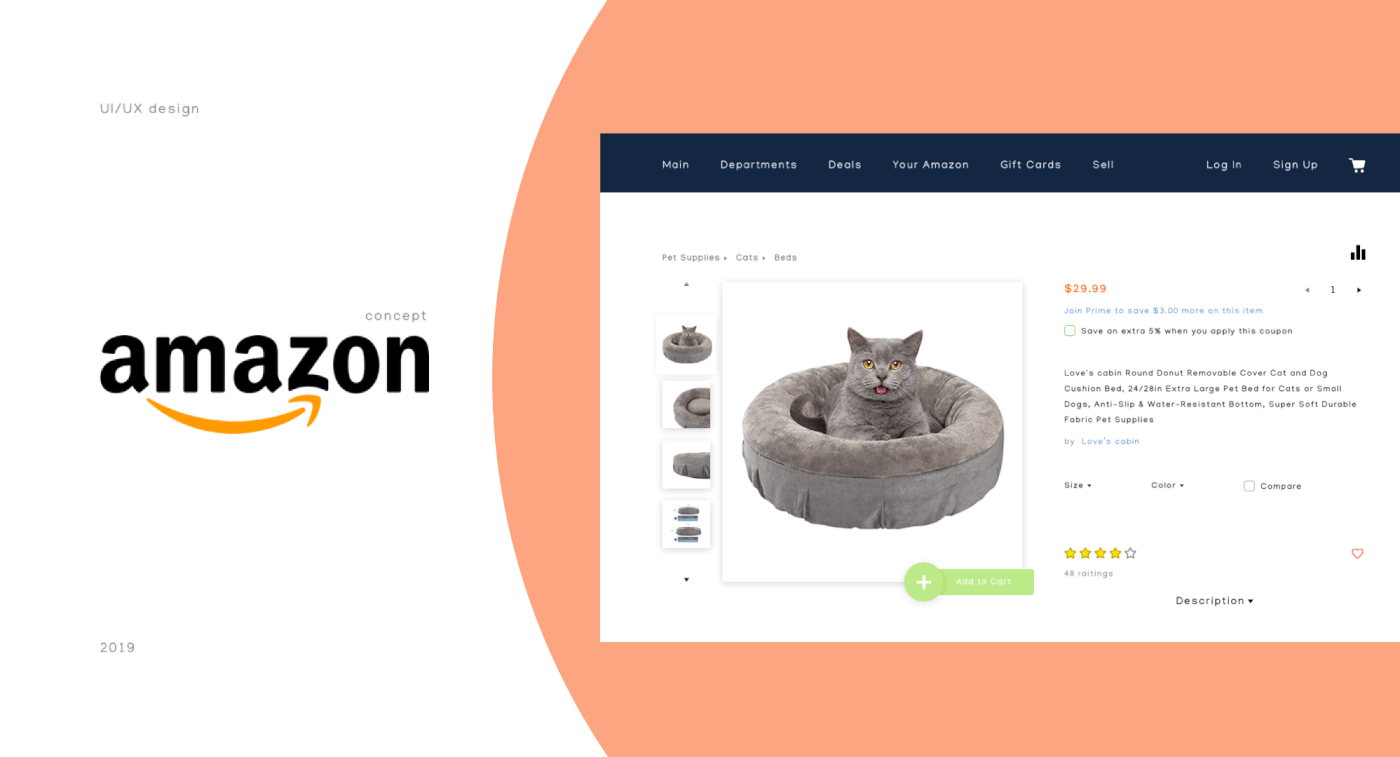 Amazon ux UI Web Design  redesign design site animation 