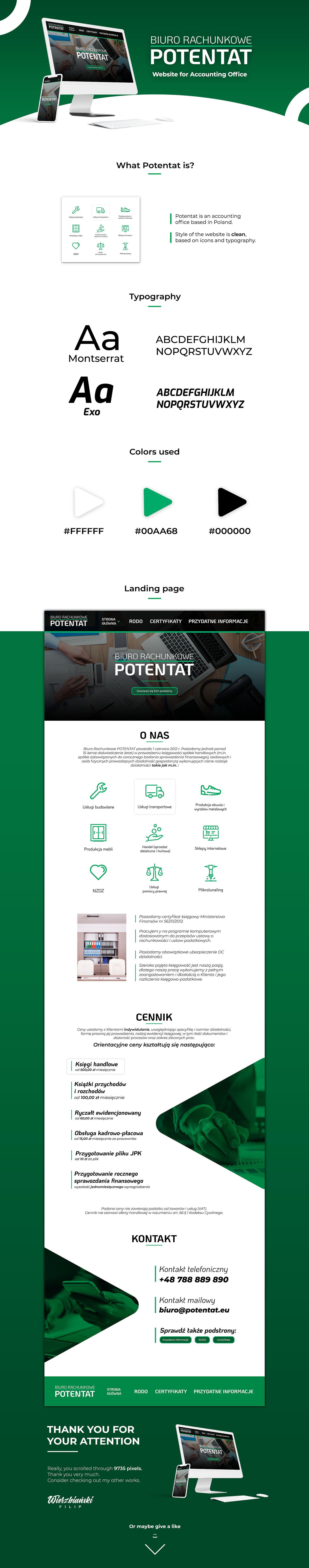 Web webpage Website brand Office Responsive icons clean poland green