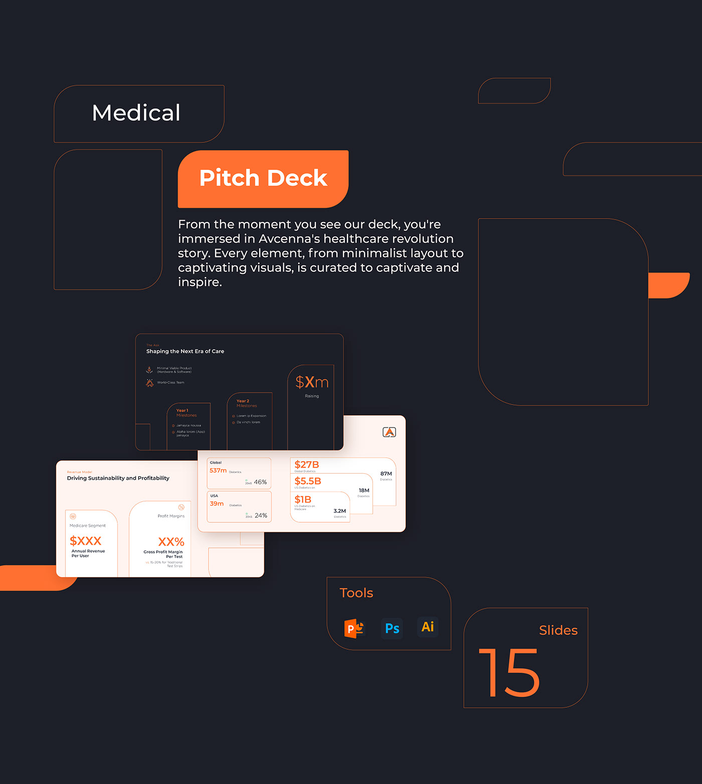 pitch deck presentation Powerpoint presentation design investor slides design redesign company PPT