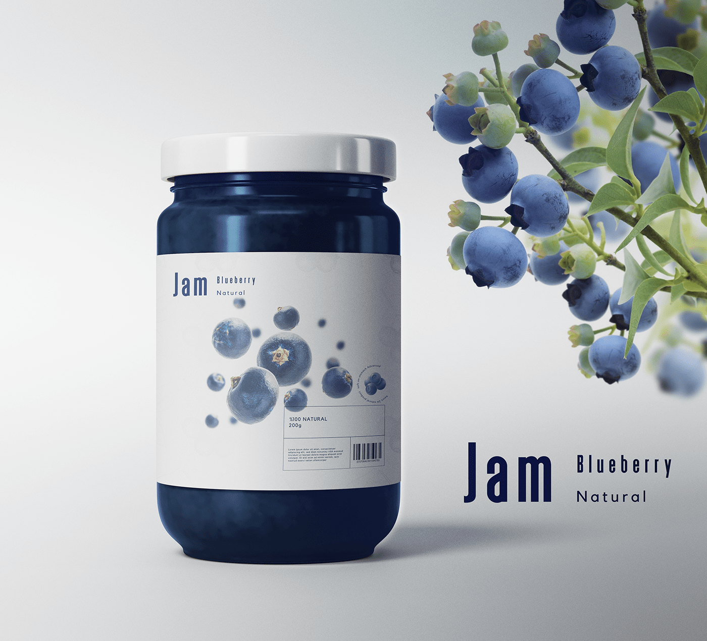 Label label design labels jam jar blueberry blueberries berries Fruit Packaging