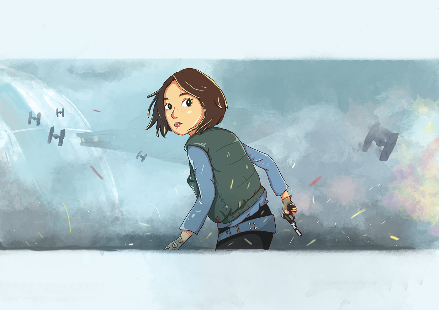 Starwars jynerso ILLUSTRATION  Character rogueone movie
