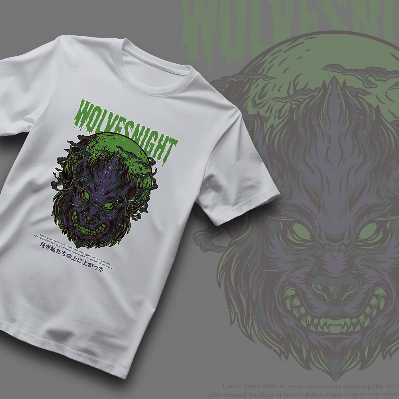 tshirt T-Shirt Design wolves Graphic Designer t-shirt Tshirt Design adobe illustrator designer t shirt mockup wolvesnight