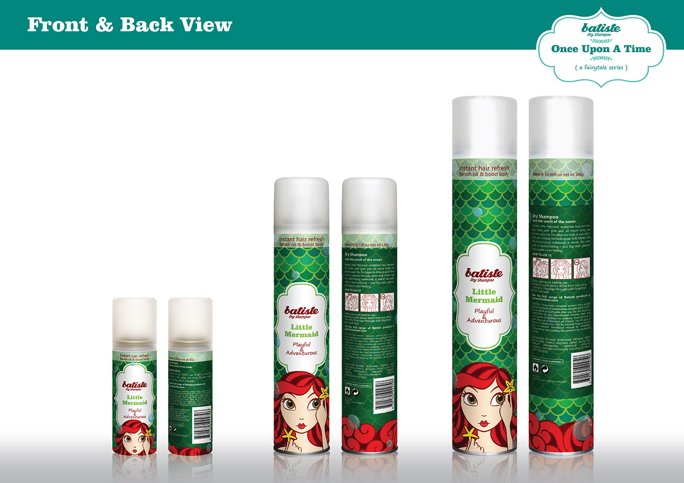 Batiste dry shampoo D&AD Awards fairytale cans hair Packaging branding  Fashion 