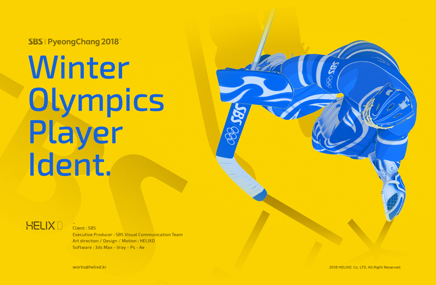 ID helixd SBS Pyeongchang2018 olympic winter player MotionGrhapics sports branding 