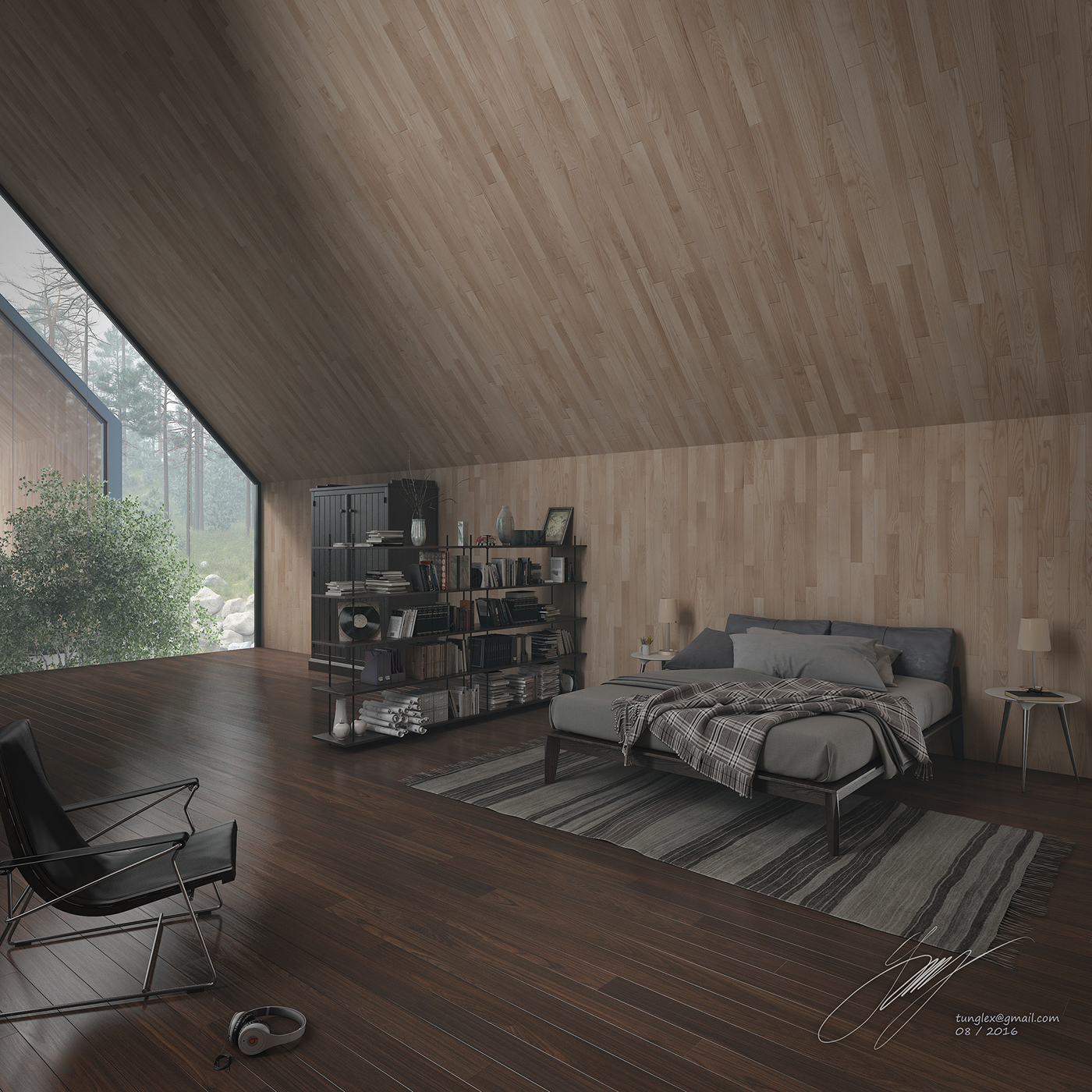 lakehouse 3dsmax Render vray Visualise architecture visualiser foggy swan