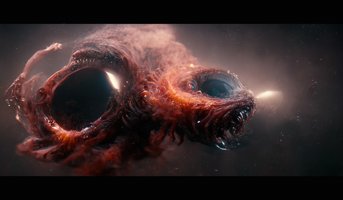 alien black hole creature galaxy nebula sci-fi Space  universe lovecraft cthulhu