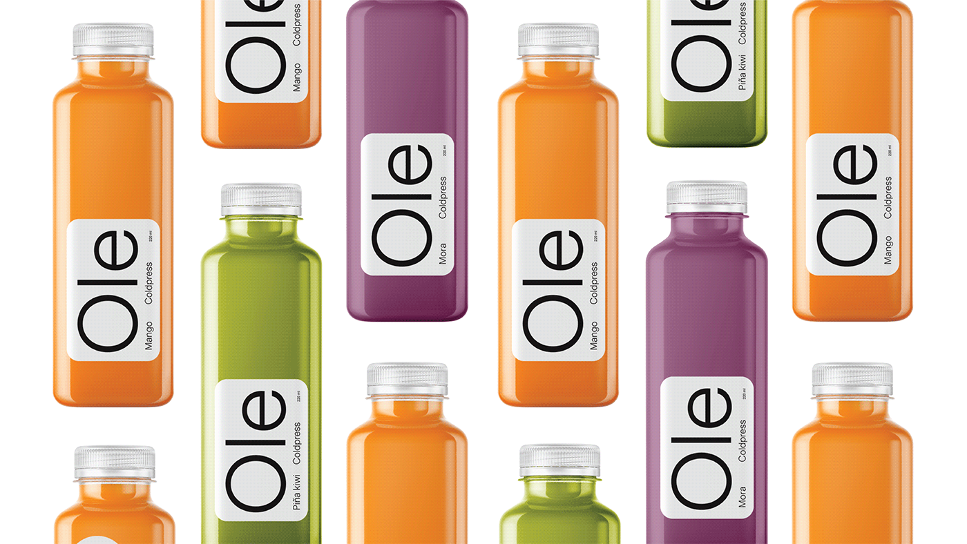 coldpress Costa Rica debut Food  Icon illustrations Logotype ole organic Packaging