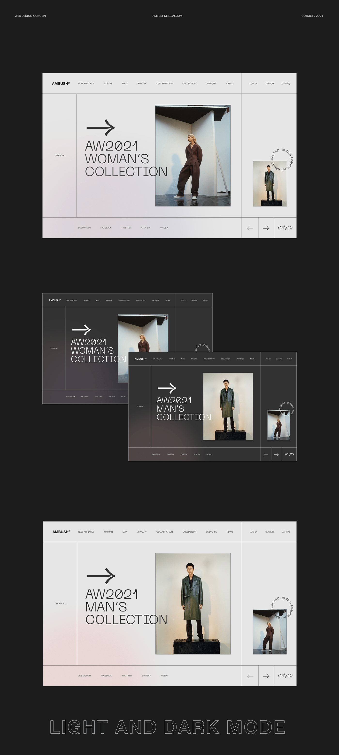 E COMMERCE Fashion  minimal redesign shop store UI/UX Web Design  Website
