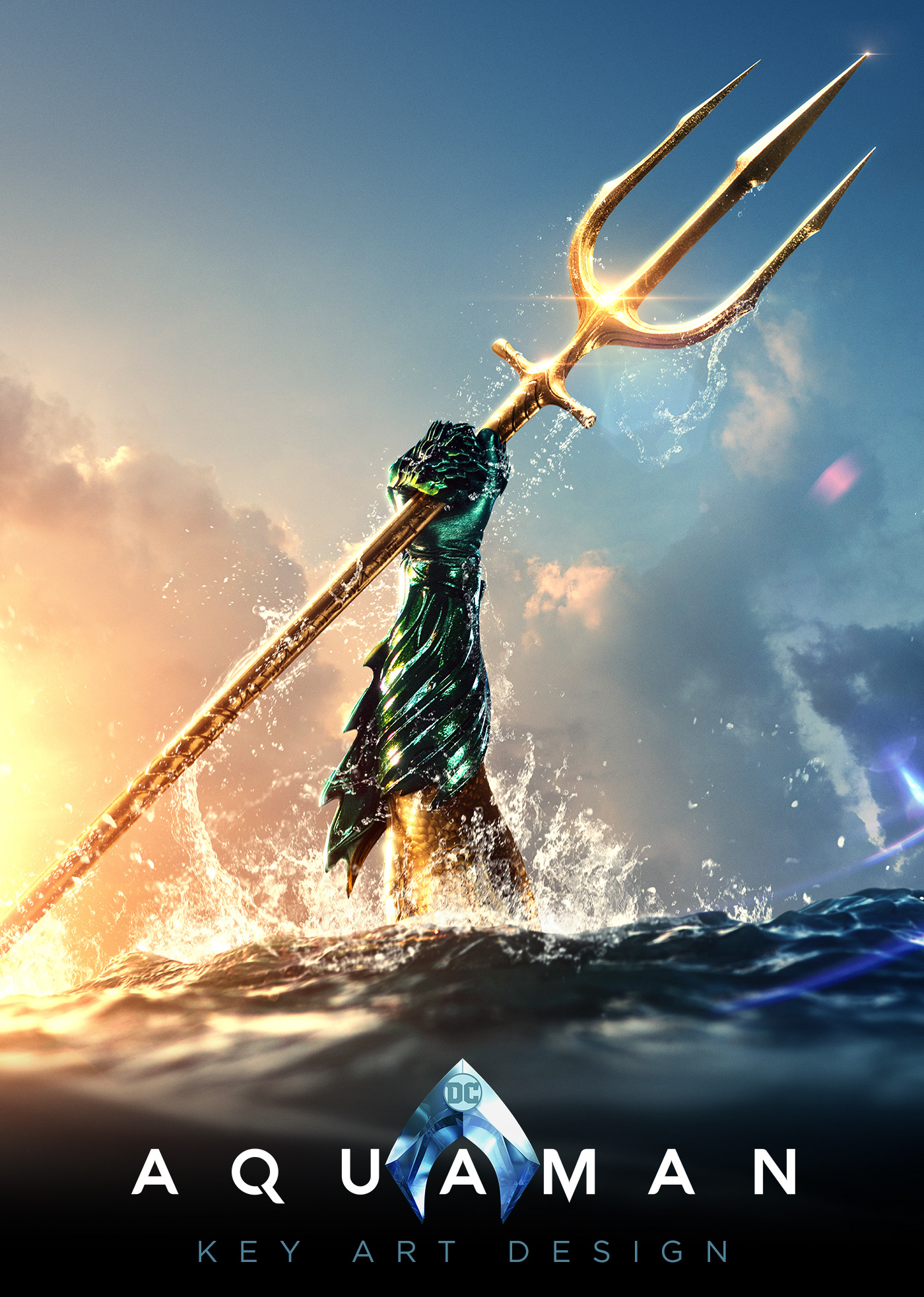 movie poster Film   Aquaman mera dc one sheet key art poster Comic Book jason momoa