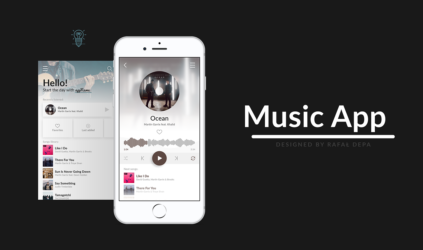 music app concept UI ux