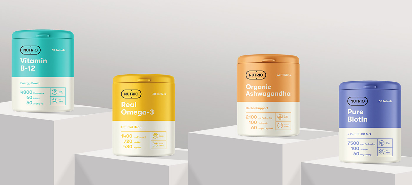 brand identity branding  Health logo Packaging packaging design product design  supplement vitamin Wellness