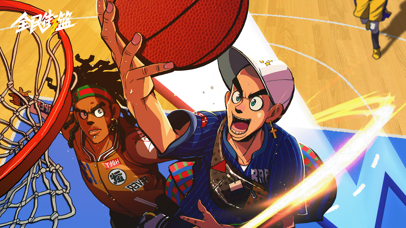 basketball sports Street game ILLUSTRATION  artwork concept art digital painting stylish