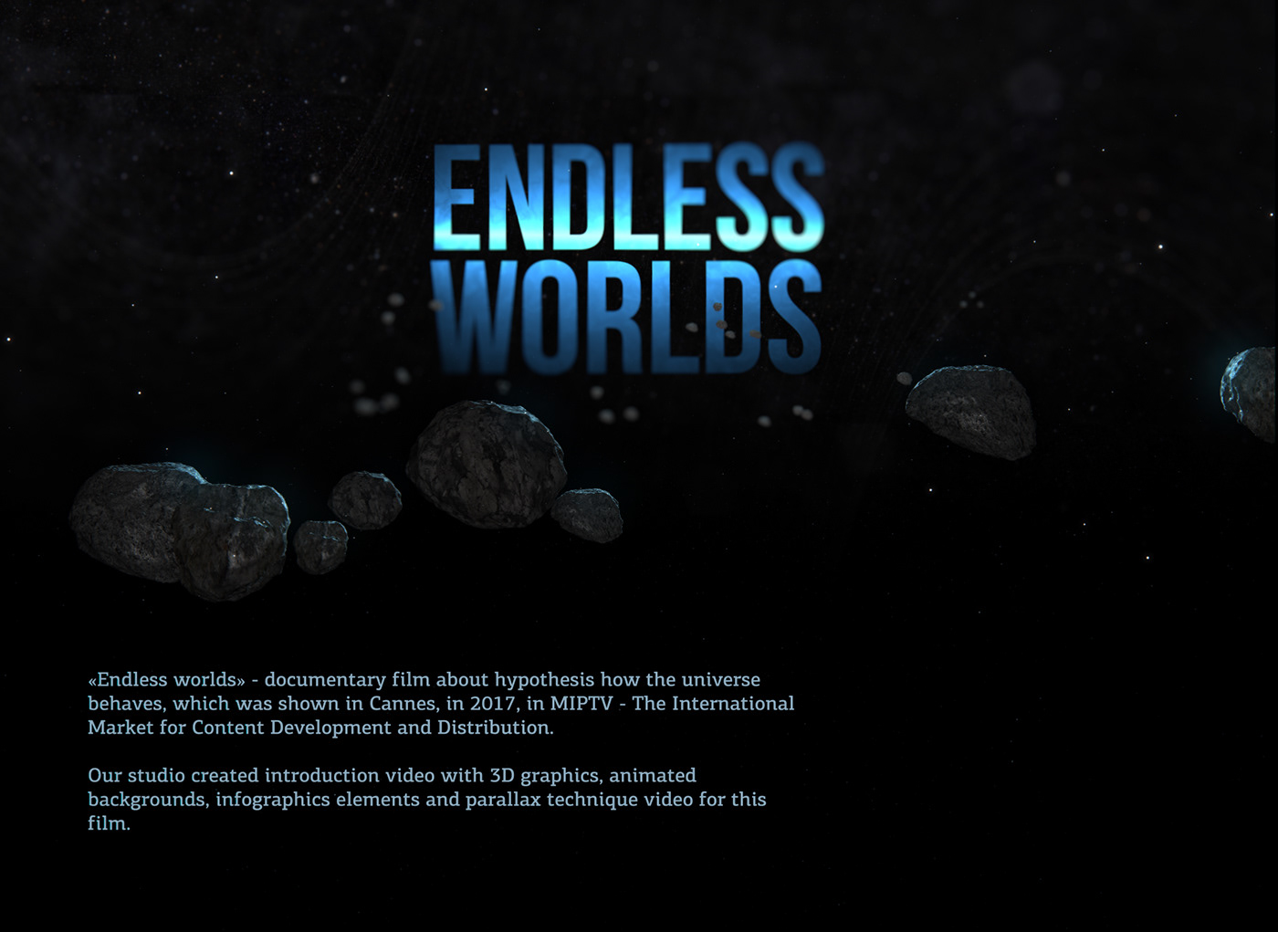 3D parallax Space  broadcast universe animation  motiongraphics