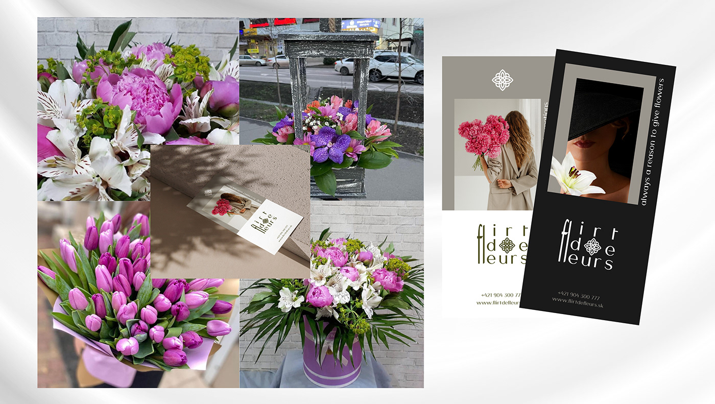 logos brand identity flower Branding design Graphic Designer Bouquets boutique naming Floral design language of flowers