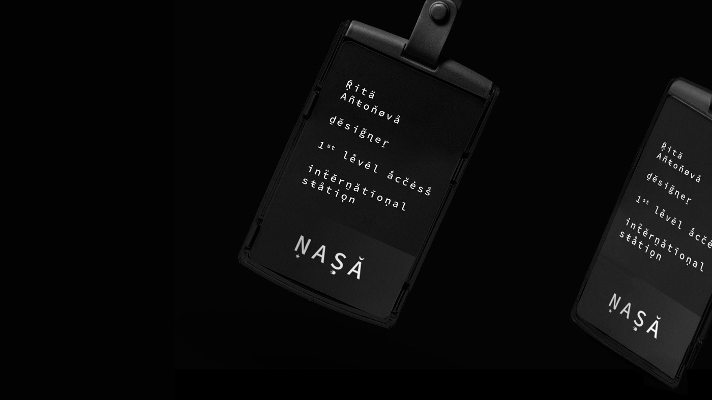 nasa Space  diacritics typography   graphic design  identity