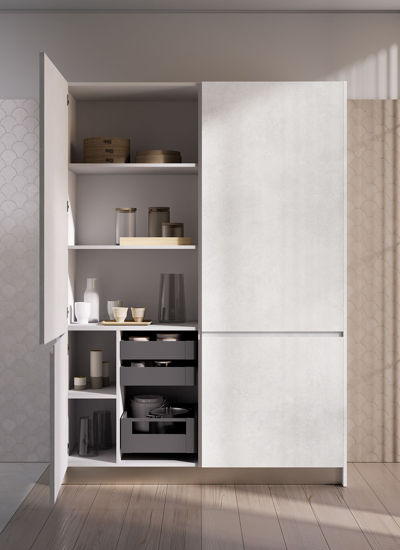 3D architecture archviz Behance CGI design kitchen rendering studiopodrini visualization
