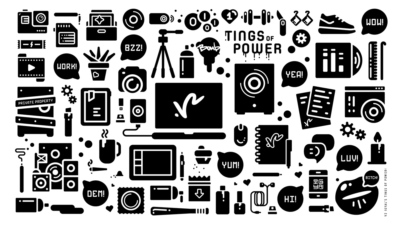 Icon music PC pattern graphics stickers objects black White toolkit