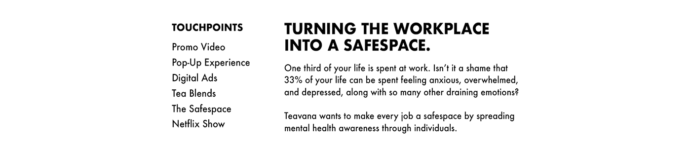 campaign career ad campaign Advertising  graphic design  mental health Mental Health awareness Teavana work health