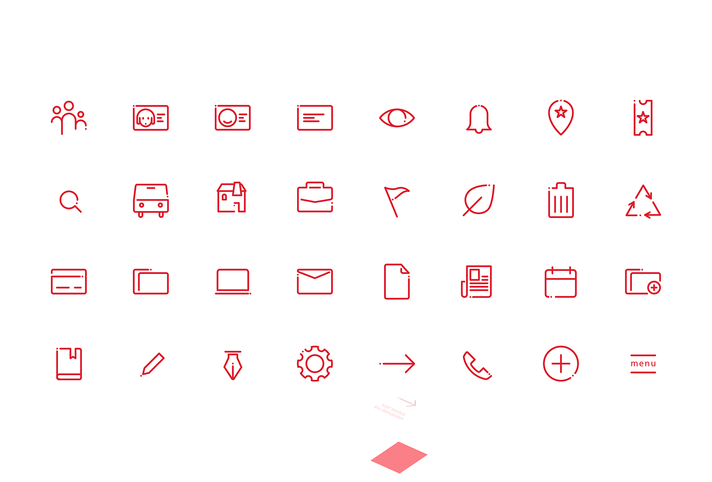 city of montreal iconography icons ILLUSTRATION  mobile Website