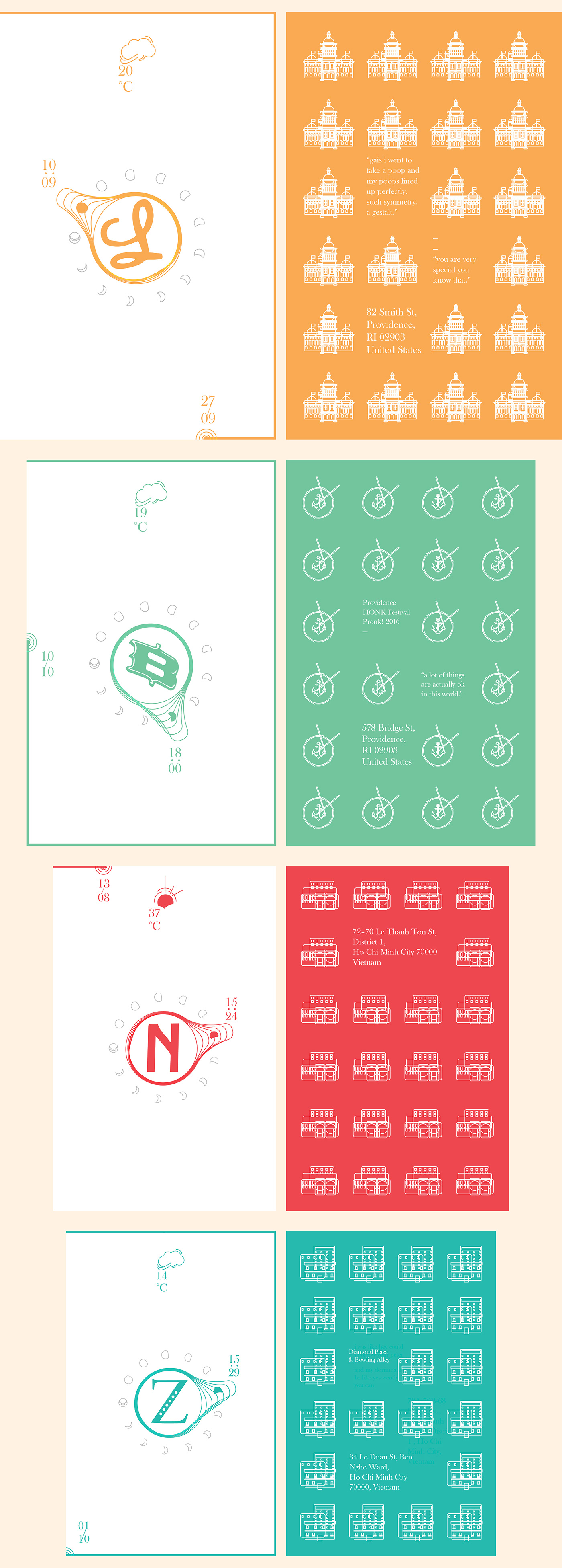 wild typography lettering card design Type 1 risd emily rye